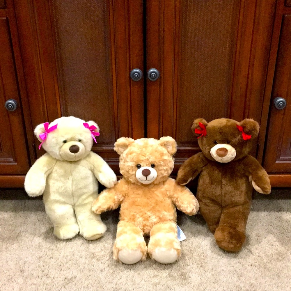 ❣️ BUILD-A-BEAR ❣️ COLLECTION THREE SUPER CUTE COOL BEARS LOT ( NWOT ) .